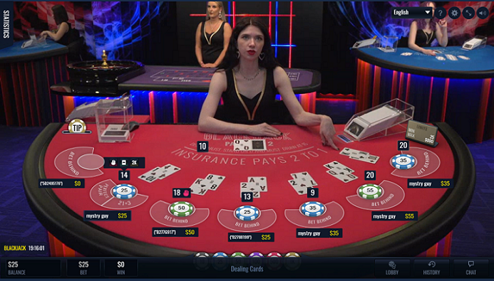 Live Dealer Blackjack Table